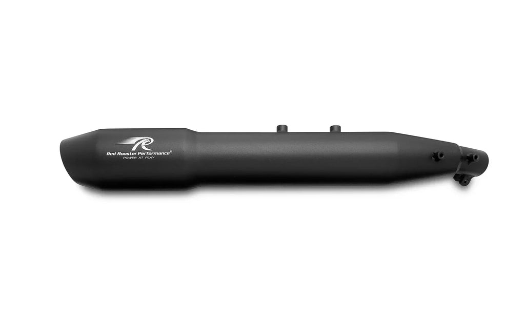 Red Rooster Pegasus Max Exhaust for Honda CB350 / Honda CB350C (Polish / Black / Matte) - View 2