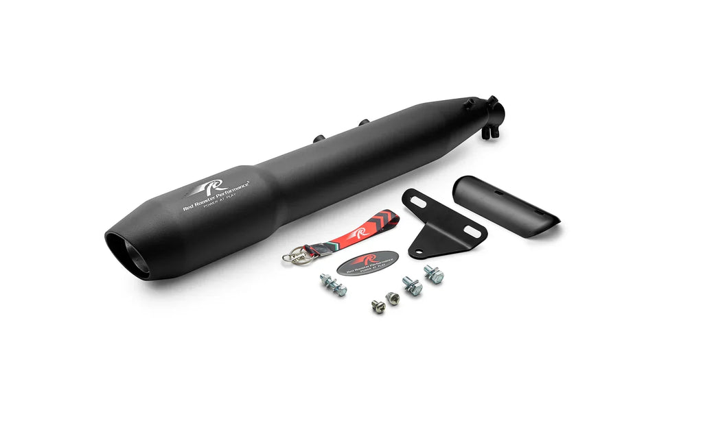 Red Rooster Pegasus Max Exhaust for Honda CB350 / Honda CB350C (Polish / Black / Matte)