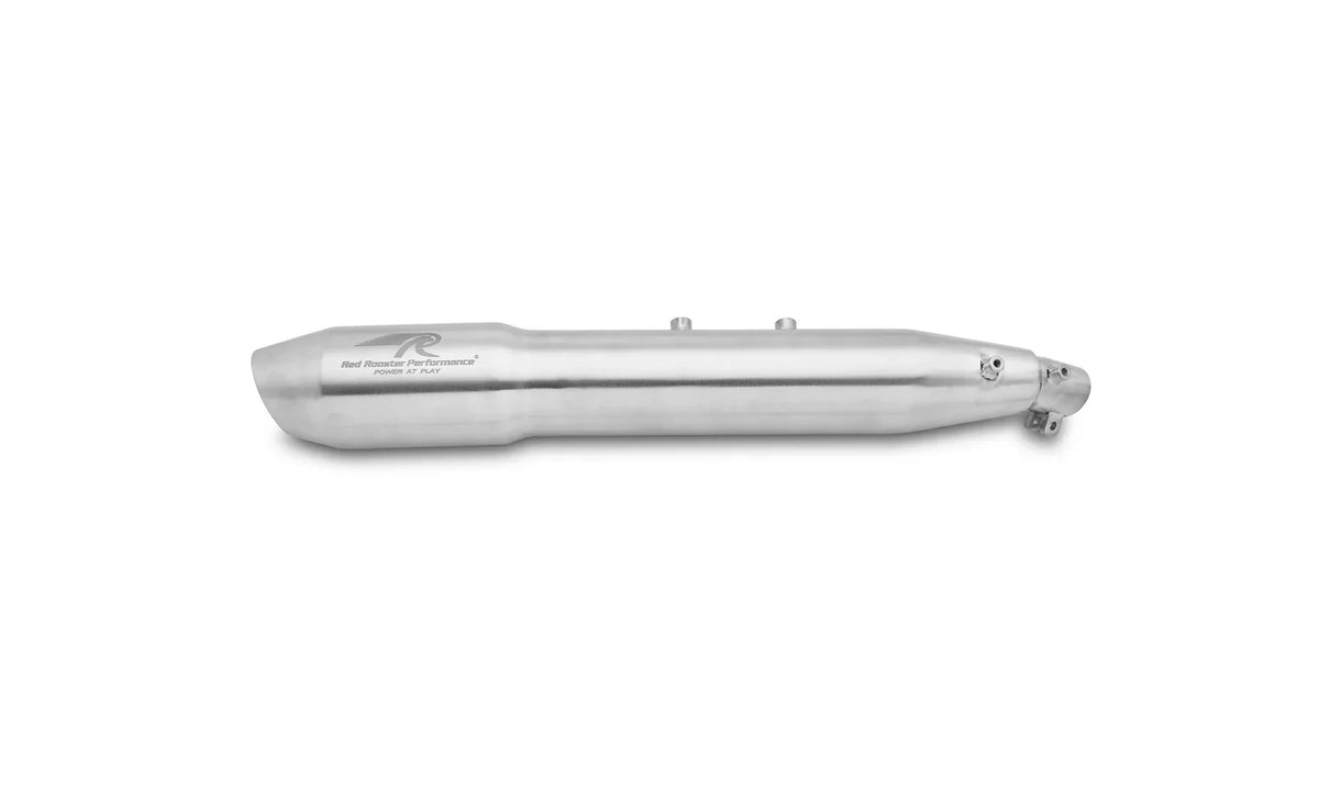 Red Rooster Pegasus Max Exhaust for Honda CB350 / Honda CB350C (Polish / Black / Matte) - View 4