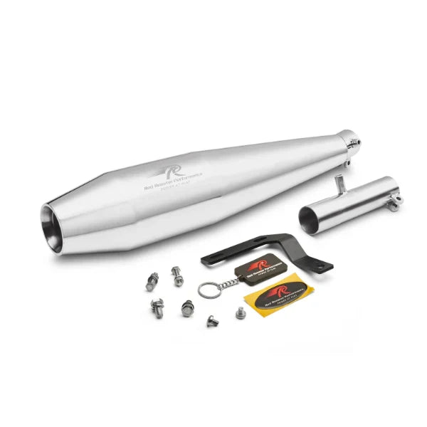 Red Rooster Pegasus RS Exhaust for Honda CB350 RS (Polish / Black) - View 2