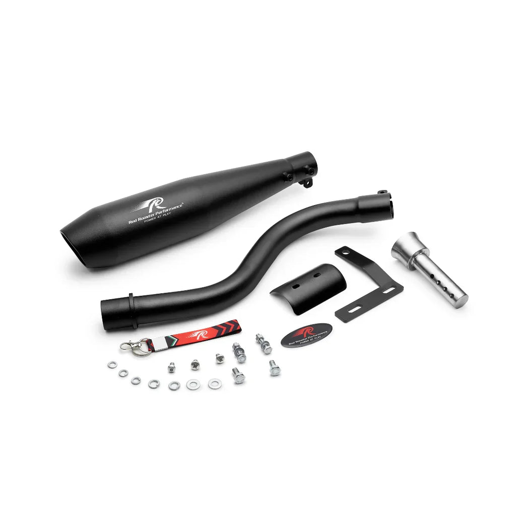 Red Rooster Performance POLARIS Exhaust for Hero XPulse 210 Black | Slip-On SS304 Exhaust - View 2
