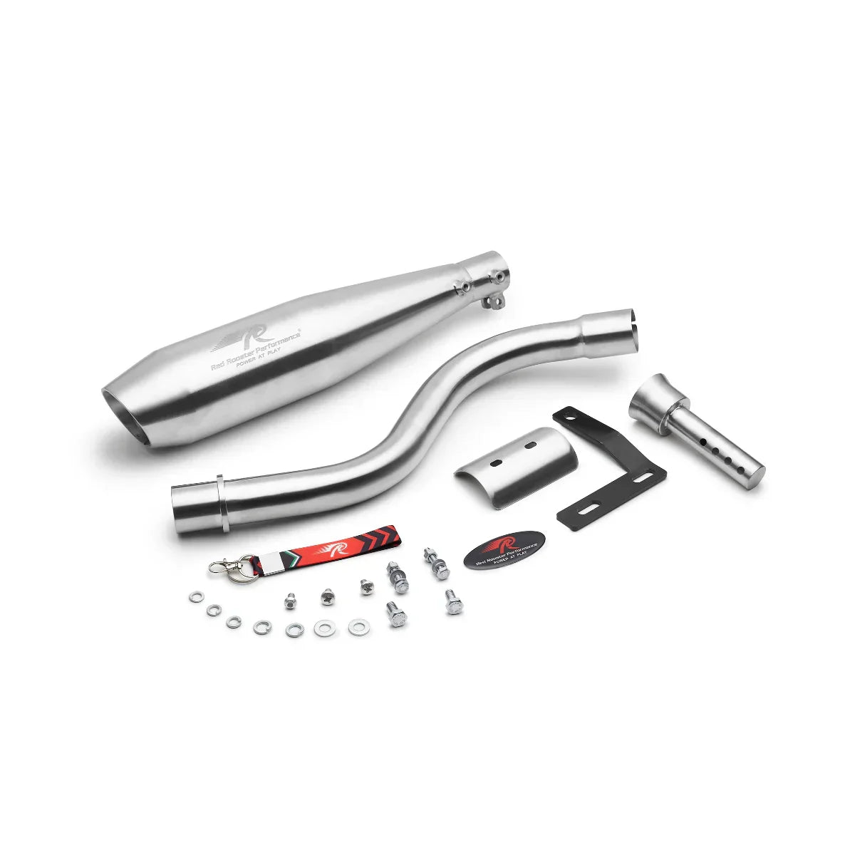 Red Rooster Performance POLARIS Exhaust for Hero XPulse 210 Matte | SS304 Slip-On Performance Exhaust with Connecting Pipe