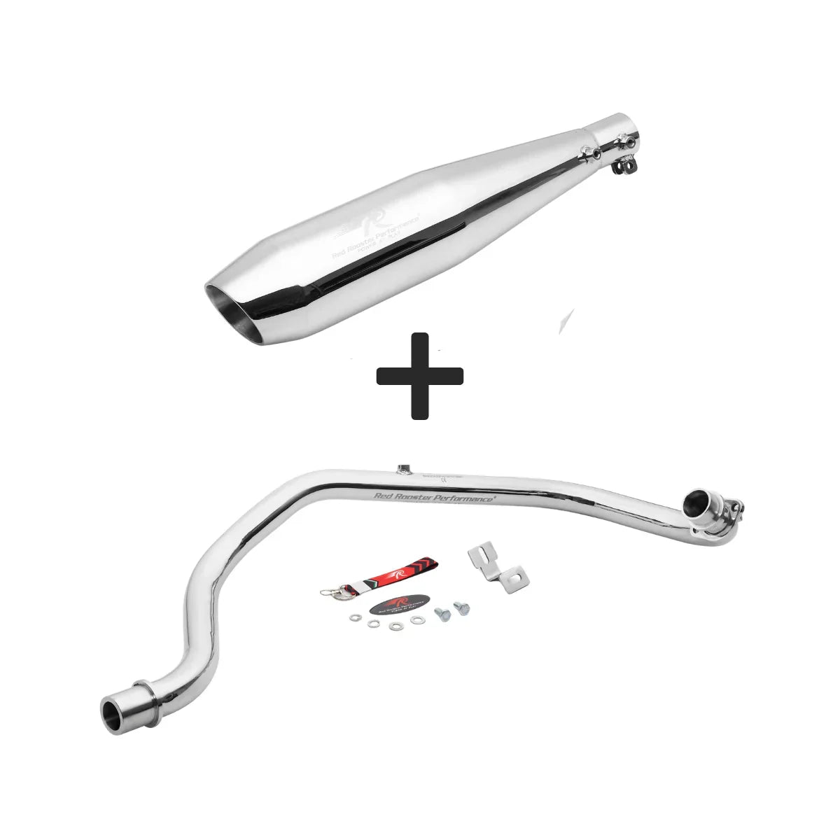 Red Rooster Performance POLARIS Exhaust for Hero XPulse 200 Polish | Full System SS304 Exhaust