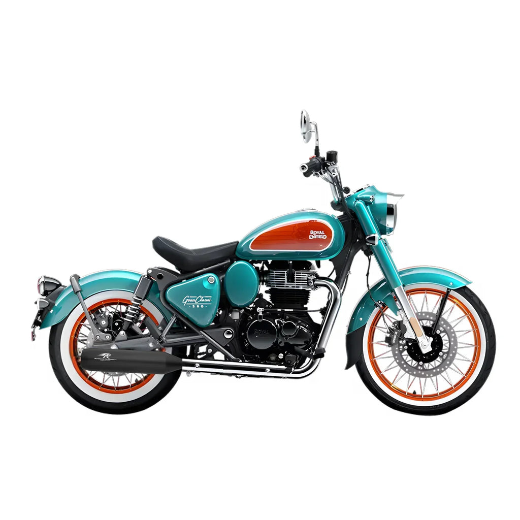 Red Rooster Polestar Pro Exhaust for Royal Enfield Goan Classic 350 (Polish / Black) - View 3