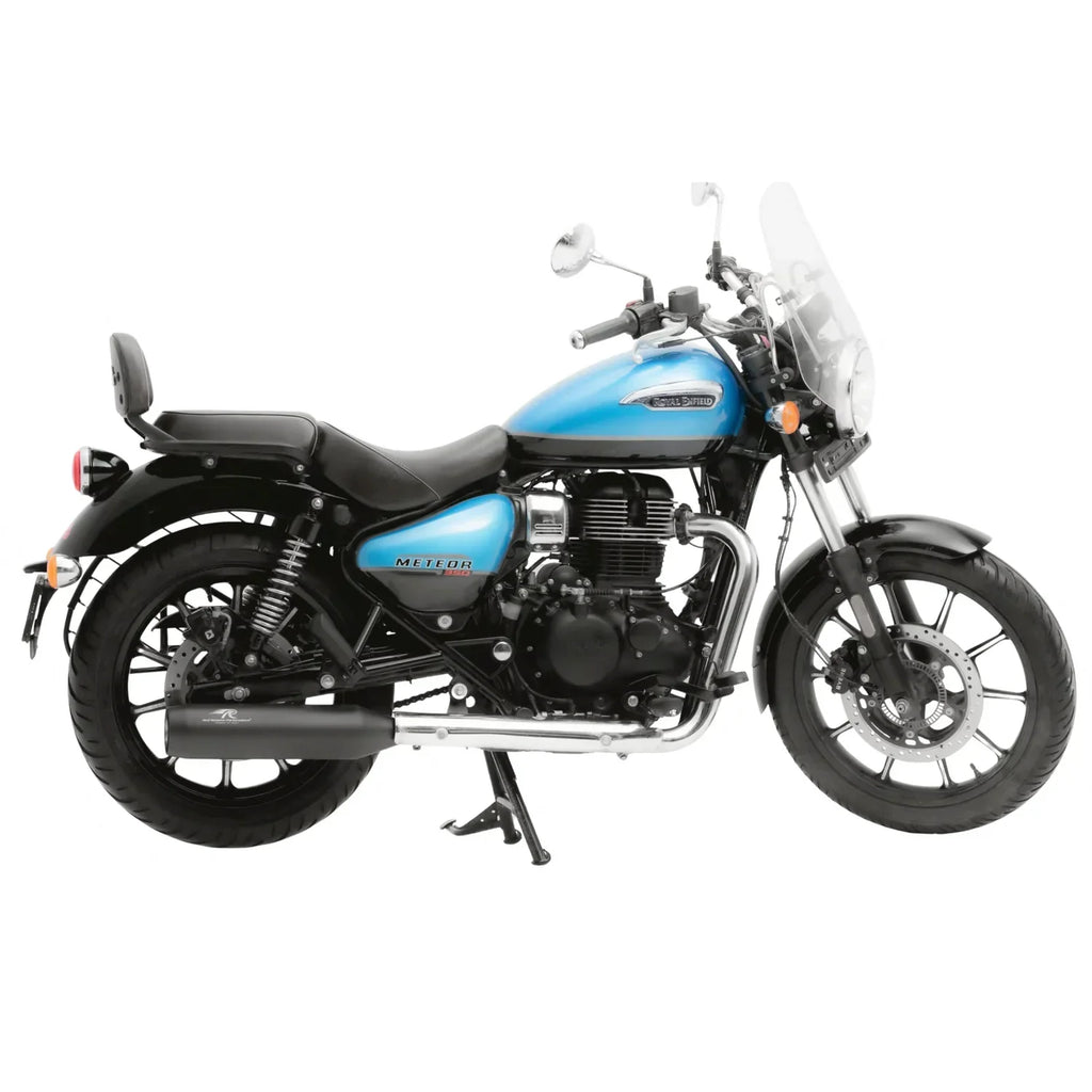 Red Rooster Polestar Pro Exhaust for Royal Enfield Meteor 350 (Polish / Black) - View 4