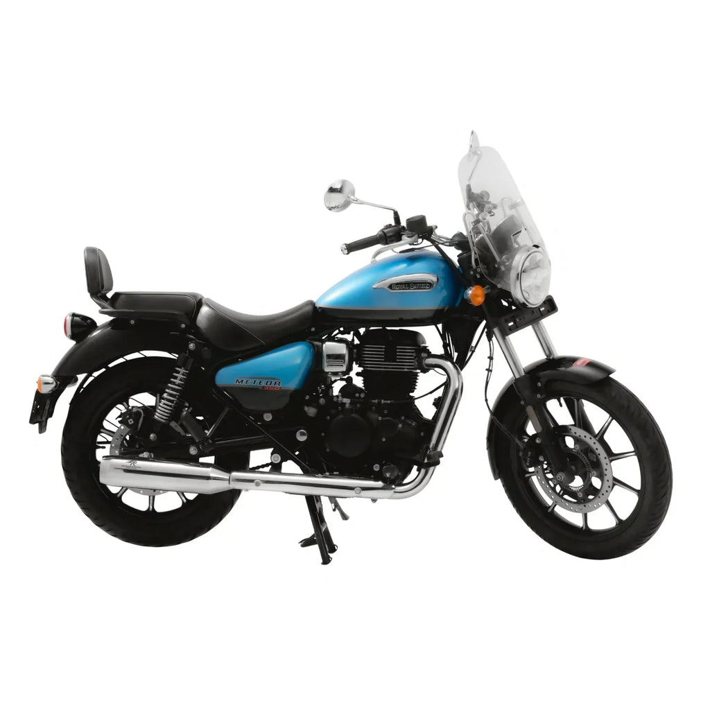 Red Rooster Polestar Pro Exhaust for Royal Enfield Meteor 350 (Polish / Black) - View 5