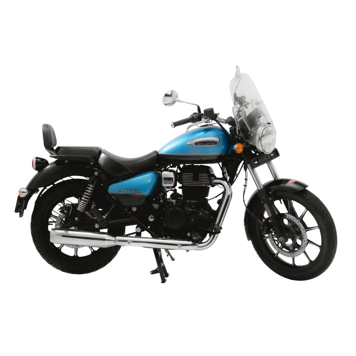 Red Rooster Polestar Pro Exhaust for Royal Enfield Meteor 350 (Polish / Black) - View 5