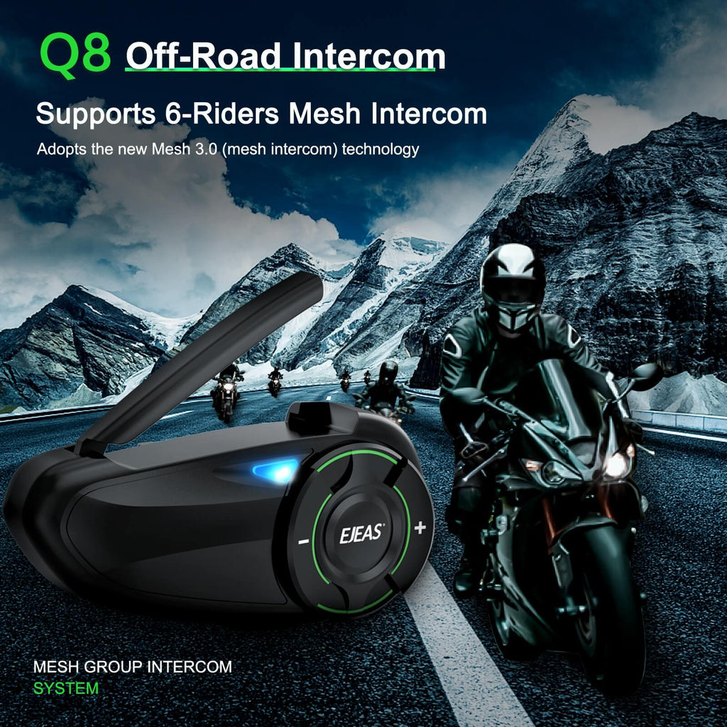 EJEAS Q8 Motorcycle Intercom System - View 9