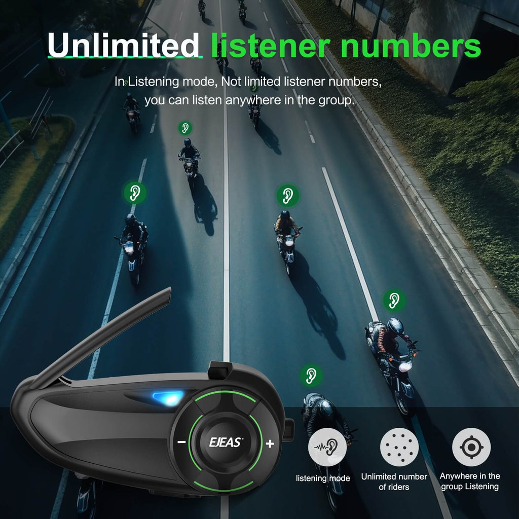 EJEAS Q8 Motorcycle Intercom System - View 11