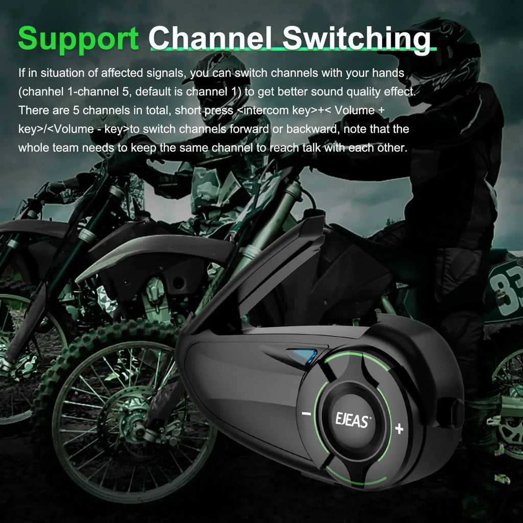 EJEAS Q8 Motorcycle Intercom System - View 16