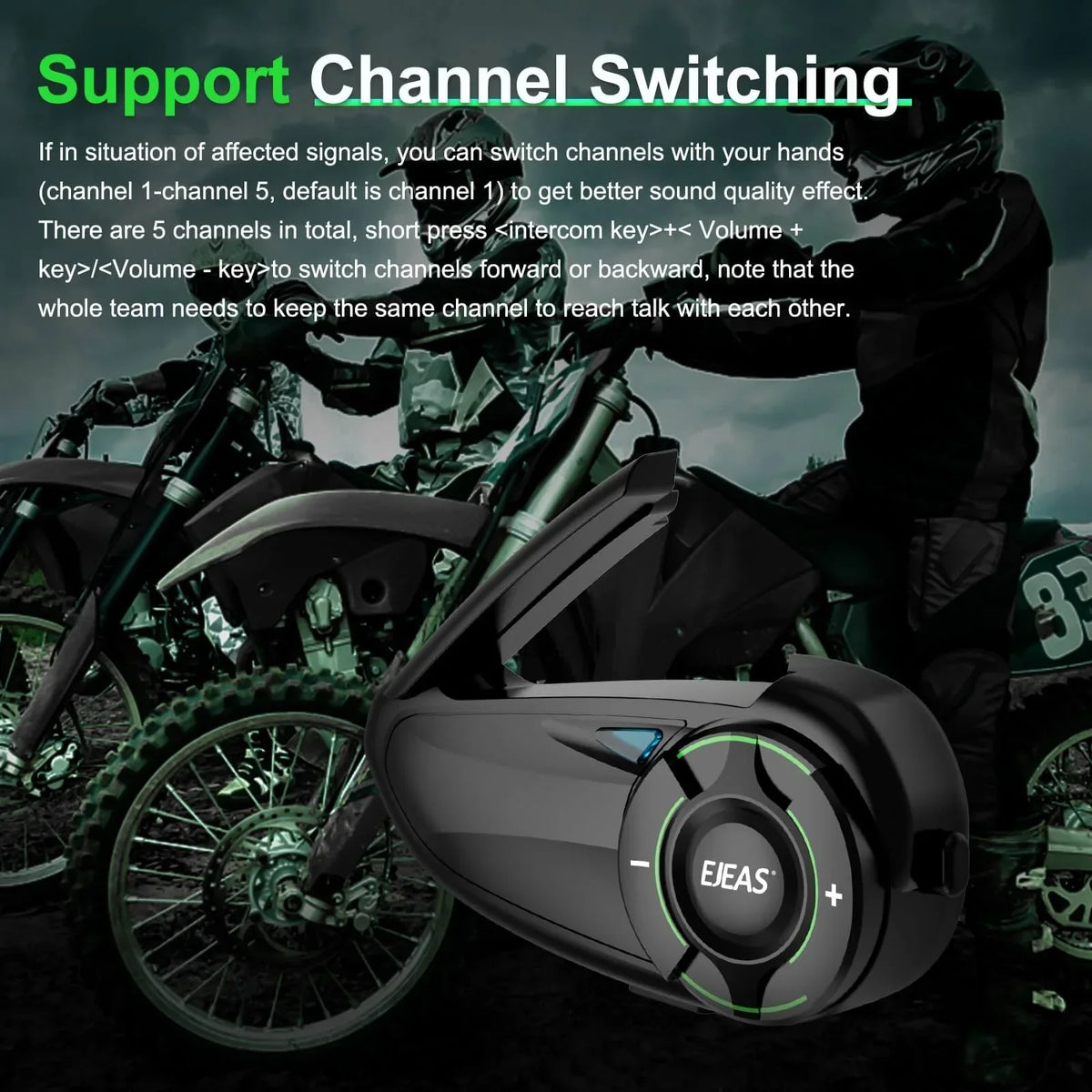 EJEAS Q8 Motorcycle Intercom System - View 16