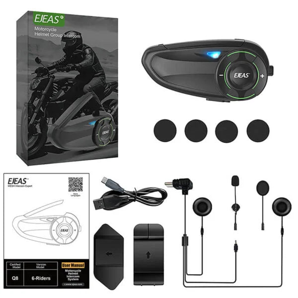 EJEAS Q8 Motorcycle Intercom System - View 4