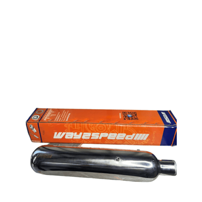 Way2Speed Gunner Performance Exhaust (Gloss Finish) for Royal Enfield Meteor 350 – SS316 Deep Bass Free-Flow Silencer - View