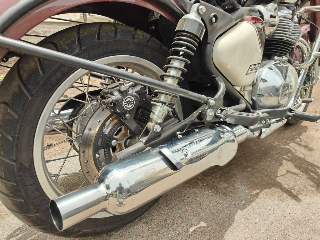 KP Racing System Replica Exhaust for Royal Enfield Classic 650 | SS304 Stainless Steel Performance Silencer with DB Killer