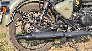 KP Racing System Replica Black Exhaust for Royal Enfield Classic 350 Reborn | SS304 Stainless Steel Performance Silencer with