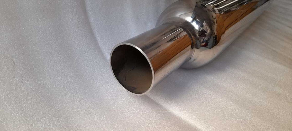 KP Racing System Replica Steel Exhaust for Royal Enfield Classic 350 Reborn | SS304 High Strength Performance Silencer with