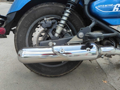 KP Racing System Replica SS Exhaust for Royal Enfield Super Meteor 650 | SS304 Stainless Steel Performance Silencer with