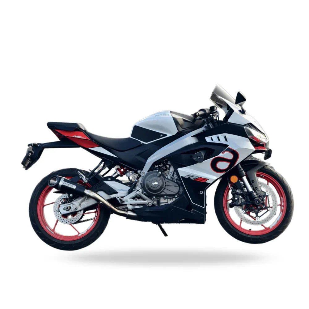 Barrel Outlaw 2.0 Full System Exhaust for Aprilia RS457 with Header Pipe | 304 Stainless Steel Performance Exhaust (Side Exit
