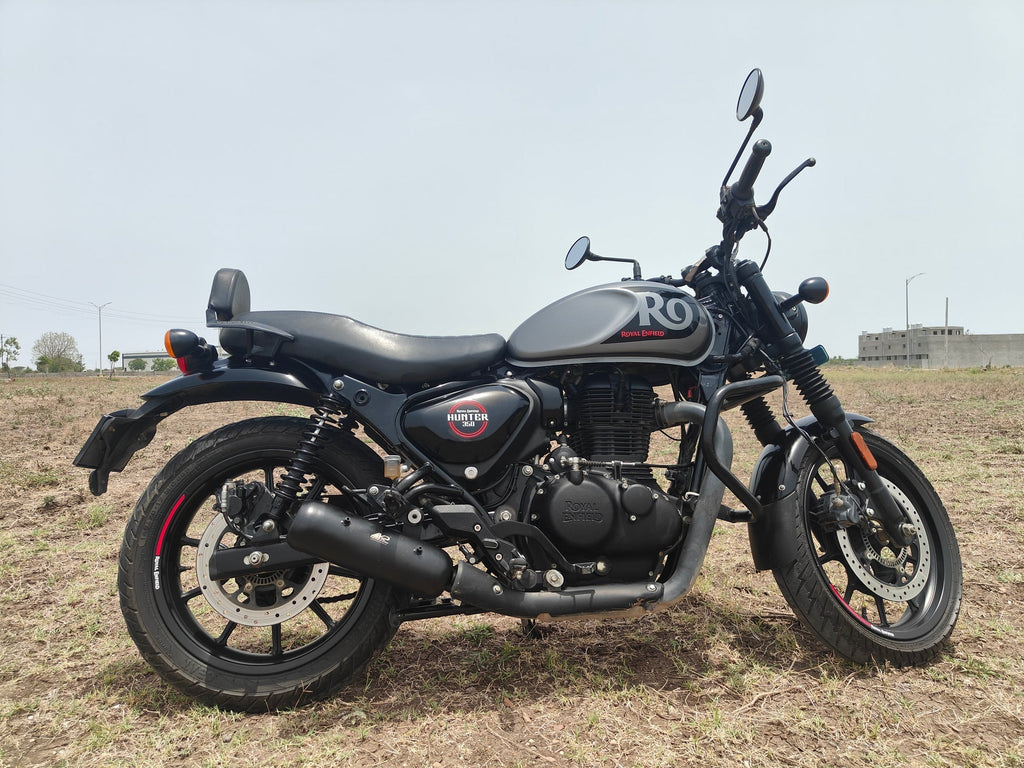 KP Racing System Replica Exhaust for Royal Enfield Hunter 350 | SS304 Stainless Steel Performance Silencer with DB Killer