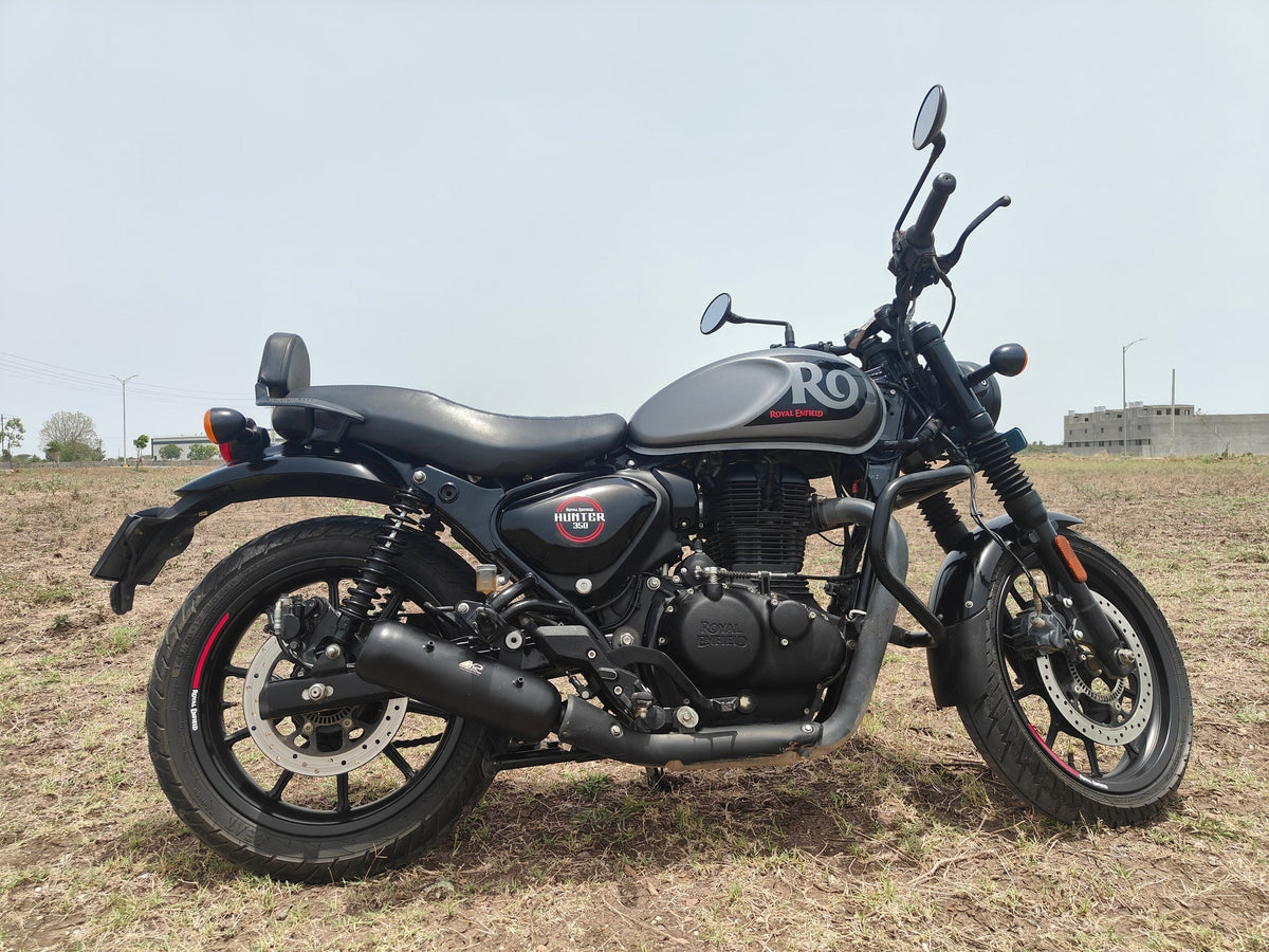 KP Racing System Replica Exhaust for Royal Enfield Hunter 350 | SS304 Stainless Steel Performance Silencer with DB Killer