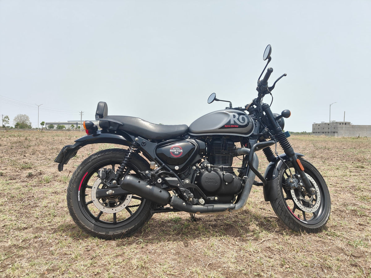 KP Racing System Replica Exhaust for Royal Enfield Hunter 350 | SS304 Stainless Steel Performance Silencer with DB Killer