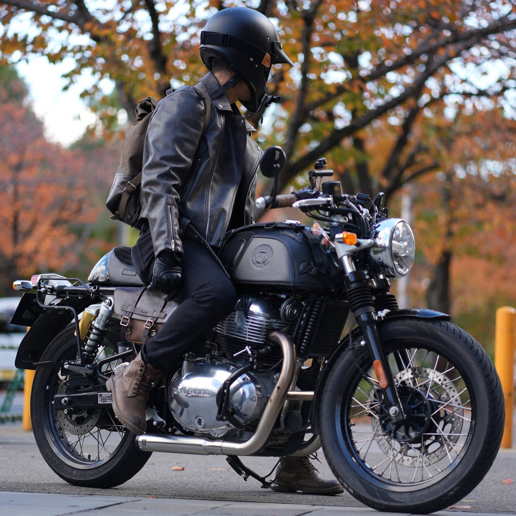 SS Motocorp Performance Bred 2x2 Full System Exhaust with Short Cans for Royal Enfield Interceptor 650 & Continental GT 650