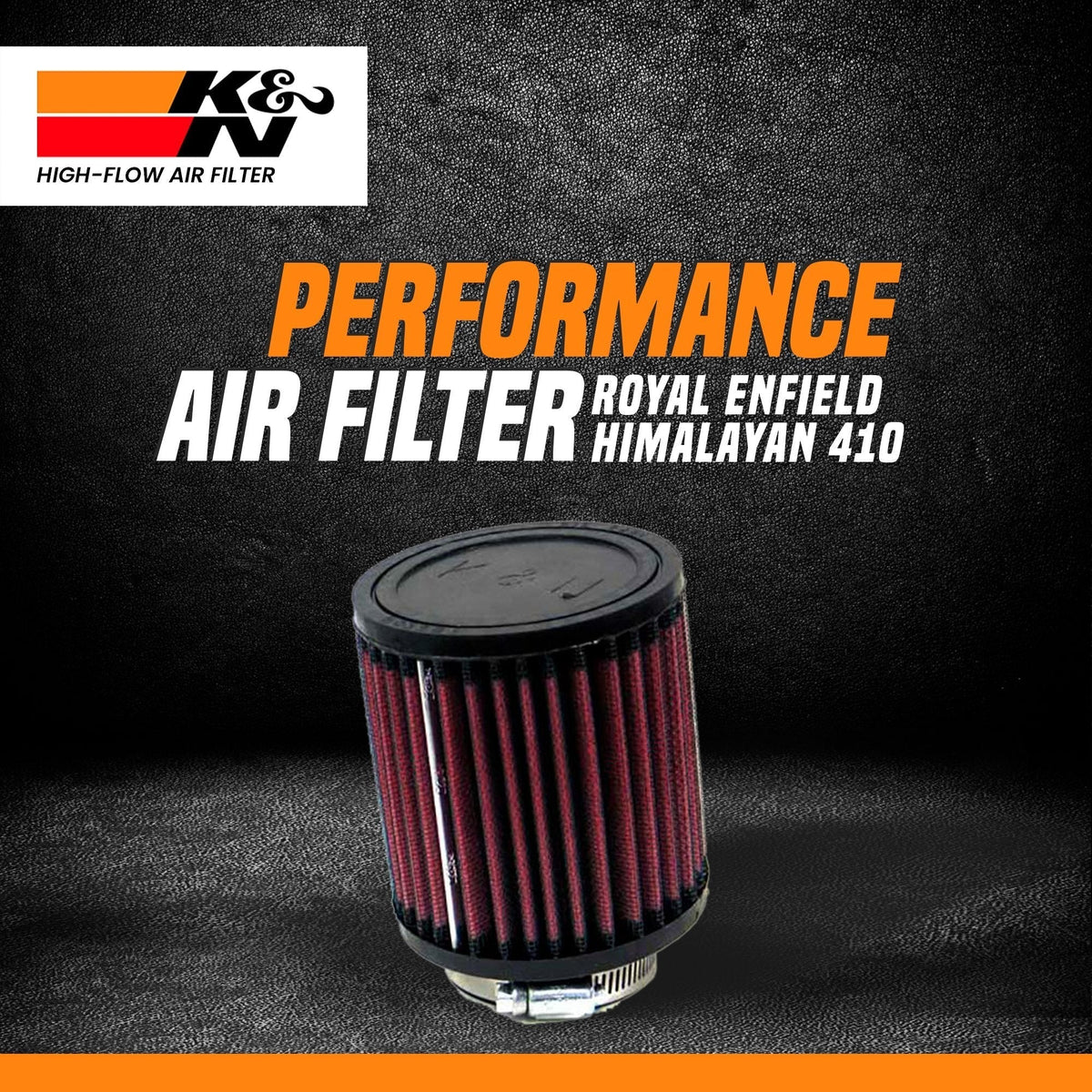 K&N High Performance Air Filter for Royal Enfield Himalayan 411 (BS3, BS4 & BS6) | Washable Reusable Air Filter