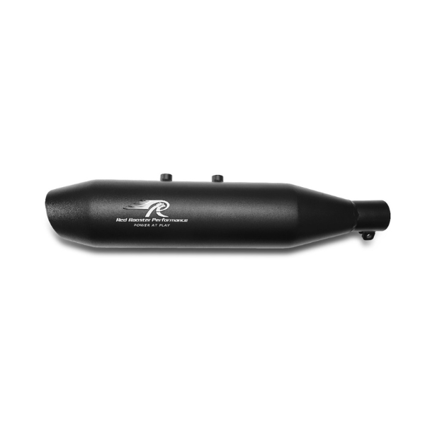 Red Rooster Rumbler Max Black Matte Exhaust for Royal Enfield Hunter 350 - View 3