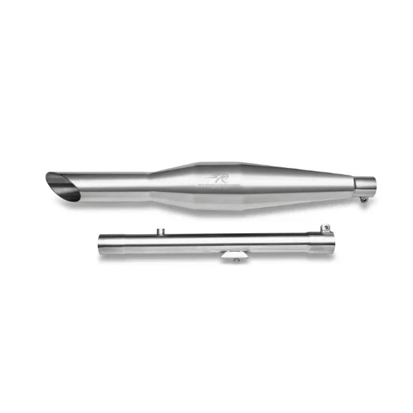 Red Rooster Rumbler Ace Exhaust for Royal Enfield Goan Classic 350 (Polish / Black / Matte) - View 7