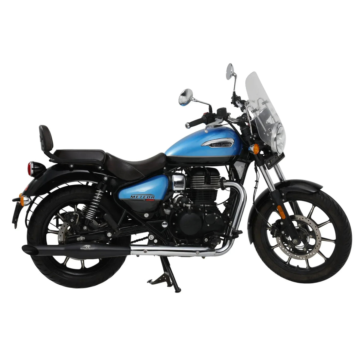 Red Rooster Rumbler Ace Exhaust for Royal Enfield Meteor 350 & Royal Enfield Classic 350 (Polish / Matte / Black) - View 8