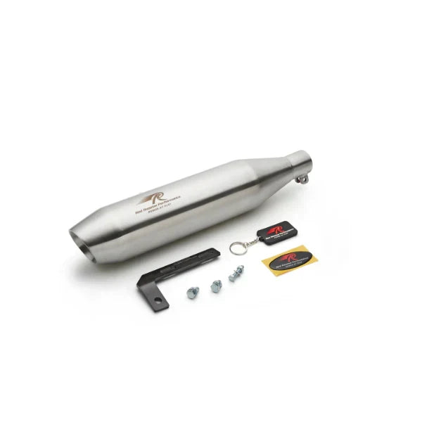 Red Rooster Rumbler Max Exhaust for Hunter 350 & Meteor 350 – Performance Slip-On (Polish / Matte / Black) - View 3