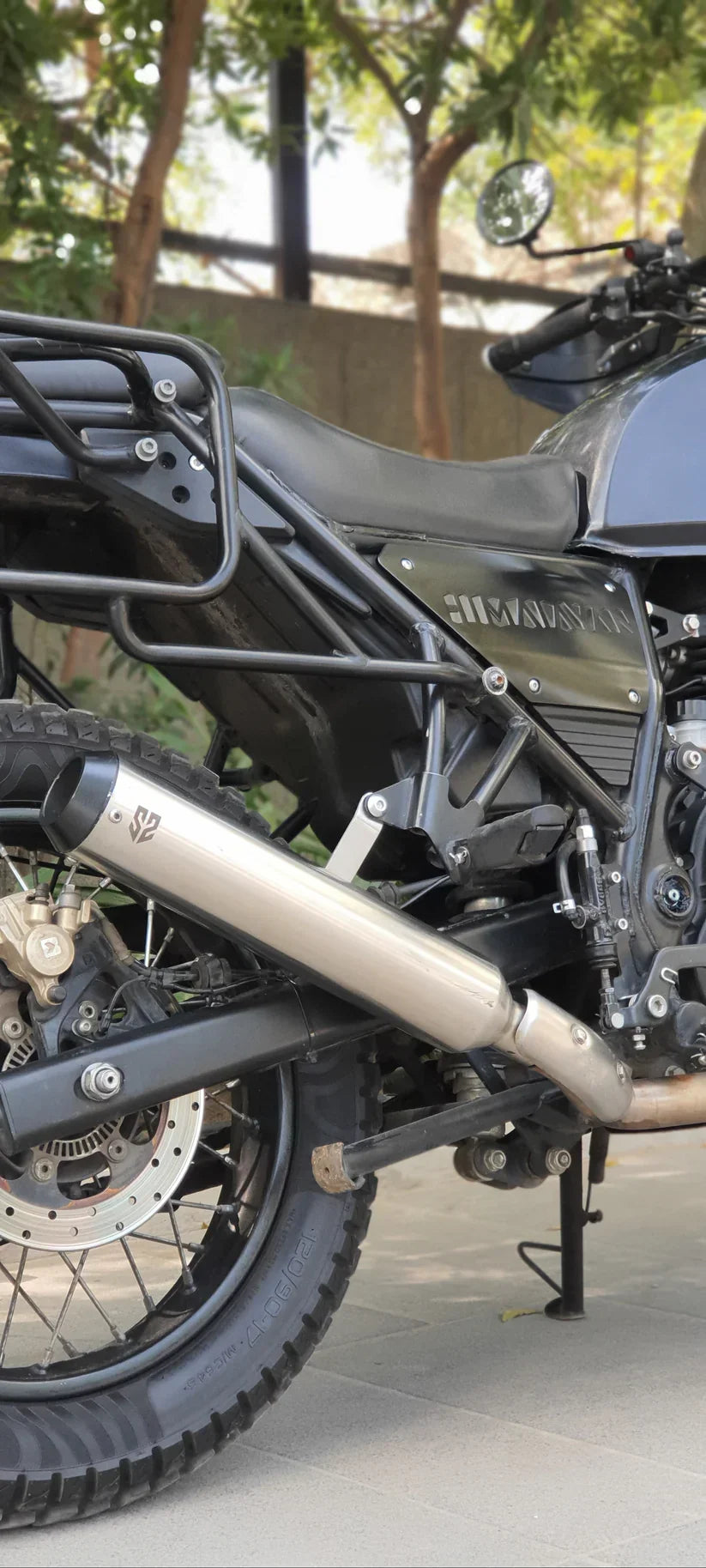 SS Motocorp Slip-On Exhaust for Royal Enfield Himalayan 411 | Performance Silencer with DB Killer - View 4