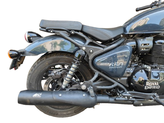 KP Racing System Bassmaster Stage 2 Combo for Royal Enfield Shotgun 650 | SS304 Matte Black Exhaust Kit with Performance Air