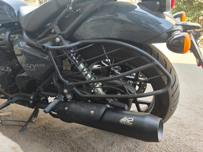 KP Racing System Bassmaster Stage 2 Combo for Royal Enfield Shotgun 650 | SS304 Matte Black Exhaust Kit with Performance Air