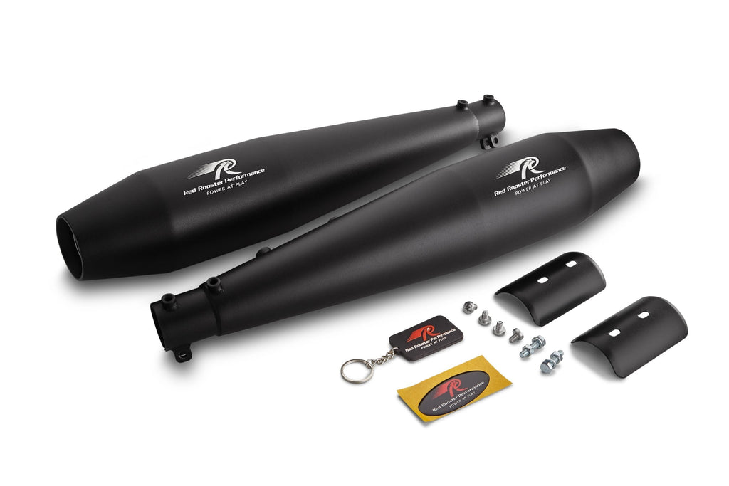 Red Rooster Stellar Black Matte Exhaust for Royal Enfield Interceptor 650 & GT 650 - View 4