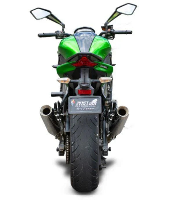 Kawasaki Z1000 Full System Exhaust | Silver Stallion Performance | Silver / Black Matte / Brushed - View 2
