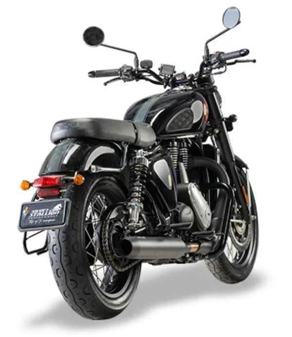 BSA Gold Star 650 Ranger Performance Exhaust | Silver Stallion | Brushed / Silver / Black Matte - View 3