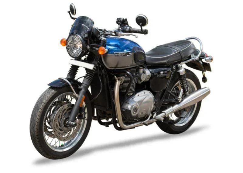 Triumph Bonneville T120 1200 Full System Exhaust | Silver Stallion Performance | Silver / Black Matte / Brushed - View 5