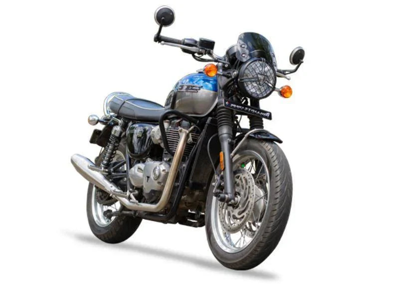 Triumph Bonneville T120 1200 Full System Exhaust | Silver Stallion Performance | Silver / Black Matte / Brushed - View 2