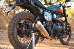 PowerRage Cone Type Slip-On Exhaust with De-Cat Pipe for Royal Enfield Bear 650 – Stainless Steel Performance Muffler - View