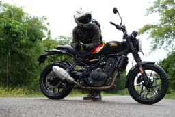 PowerRage Slip-On Exhaust with De-Cat Pipe for Royal Enfield Guerrilla 450 – Stainless Steel Performance Muffler - View 5
