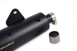 PowerRage Slip-On Exhaust for Royal Enfield Hunter 350 – Black Finish Performance Exhaust - View 3