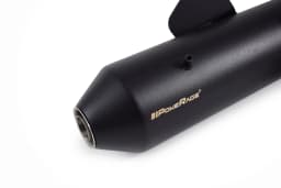 PowerRage Slip-On Exhaust for Royal Enfield Hunter 350 – Black Finish Performance Exhaust - View 4