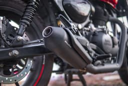 PowerRage Slip-On Exhaust for Royal Enfield Hunter 350 – Black Finish Performance Exhaust - View 6