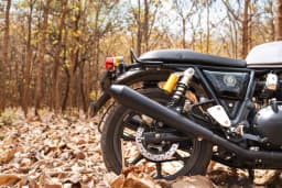 PowerRage Slip-On Exhaust for Royal Enfield Interceptor 650 / GT 650 – Black Finish Long Type - View 4