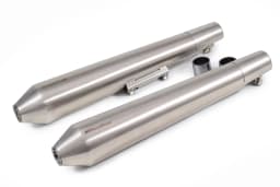 PowerRage Slip-On Exhaust for Royal Enfield Interceptor 650 / GT 650 – Brushed Steel Long Type