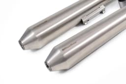 PowerRage Slip-On Exhaust for Royal Enfield Interceptor 650 / GT 650 – Brushed Steel Long Type - View 2