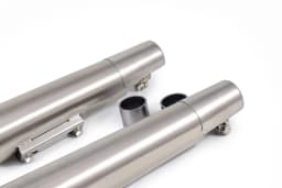 PowerRage Slip-On Exhaust for Royal Enfield Interceptor 650 / GT 650 – Brushed Steel Long Type - View 3