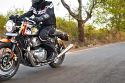 PowerRage Slip-On Exhaust for Royal Enfield Interceptor 650 / GT 650 – Brushed Steel Long Type - View 6