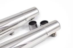 PowerRage Short Slip-On Exhaust for Royal Enfield Interceptor 650 / GT 650 – Polish Finish Performance Muffler - View 4